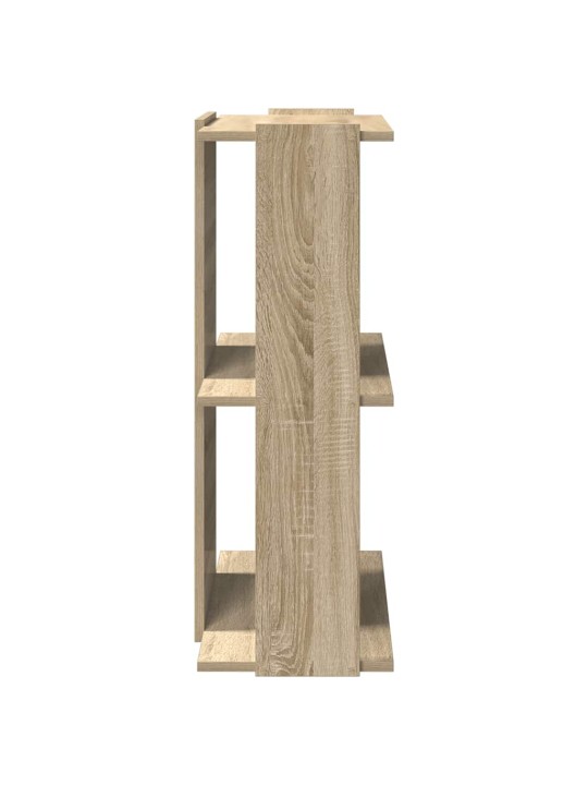 Knihovna se 3 policemi dub sonoma 60x30x80 cm kompozit