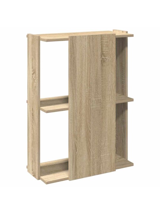 Knihovna se 3 policemi dub sonoma 60x30x80 cm kompozit