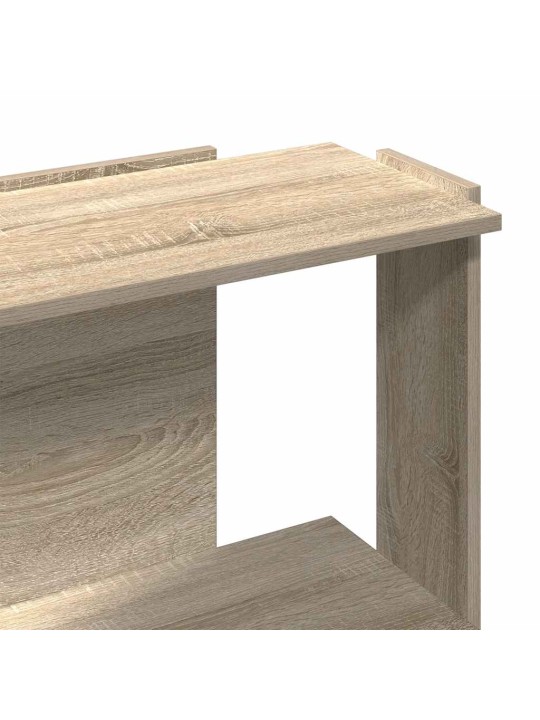 Knihovna se 3 policemi dub sonoma 60x30x80 cm kompozit