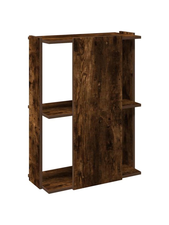 Knihovna se 3 policemi kouřový dub 60x30x80 cm kompozit