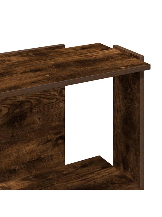 Knihovna se 3 policemi kouřový dub 60x30x80 cm kompozit