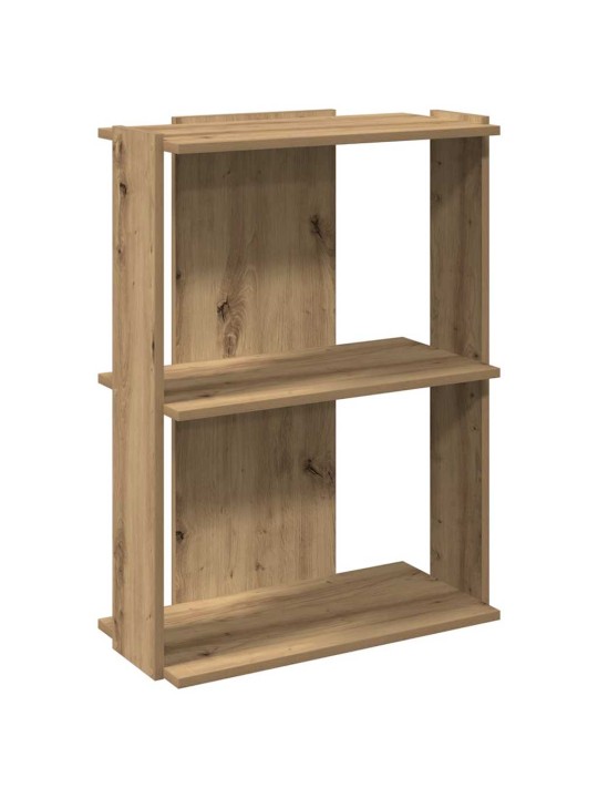 Knihovna se 3 policemi dub artisan 60x30x80 cm kompozit