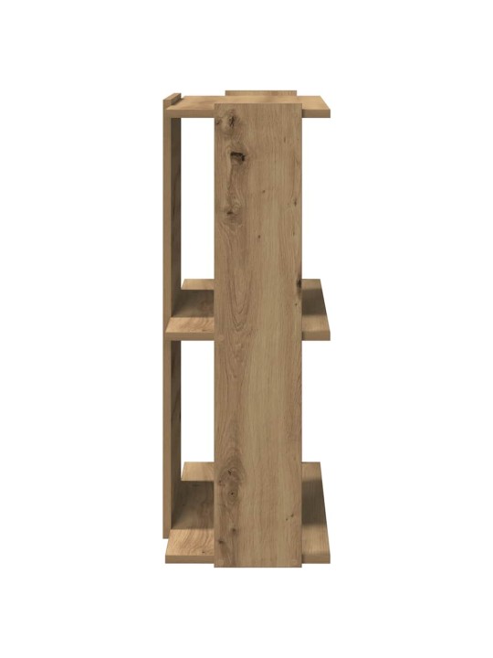 Knihovna se 3 policemi dub artisan 60x30x80 cm kompozit