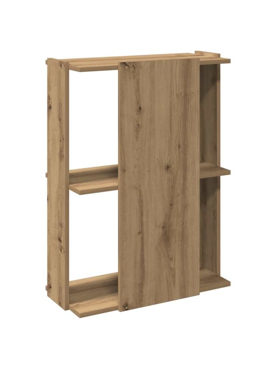 Knihovna se 3 policemi dub artisan 60x30x80 cm kompozit