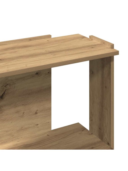 Knihovna se 3 policemi dub artisan 60x30x80 cm kompozit