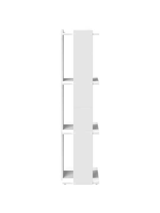 Knihovna se 3 policemi bílá 60x30x120 cm kompozit