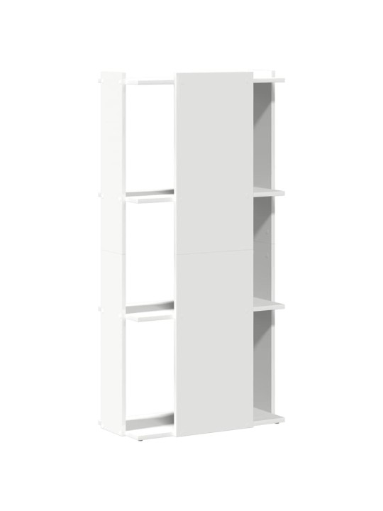 Knihovna se 3 policemi bílá 60x30x120 cm kompozit