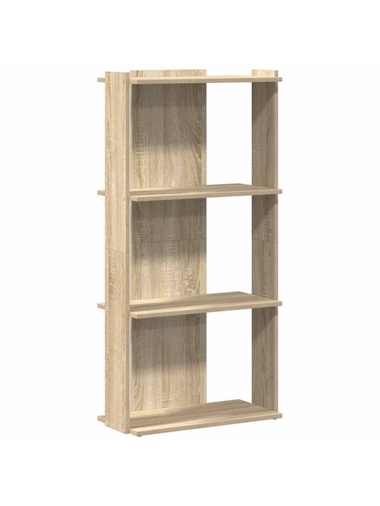 Knihovna se 3 policemi dub sonoma 60x30x120 cm kompozitní dřevo