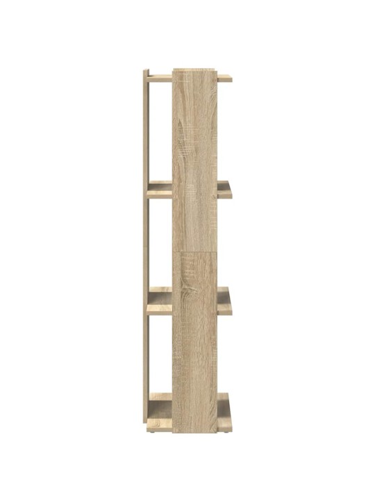 Knihovna se 3 policemi dub sonoma 60x30x120 cm kompozitní dřevo