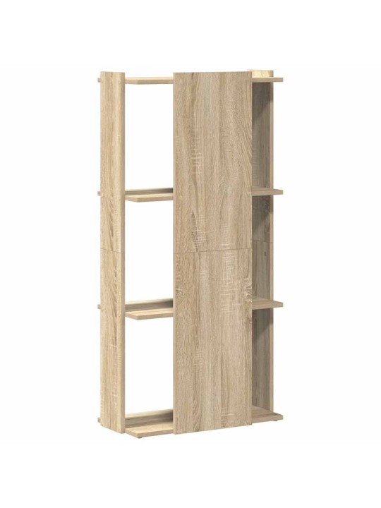 Knihovna se 3 policemi dub sonoma 60x30x120 cm kompozitní dřevo