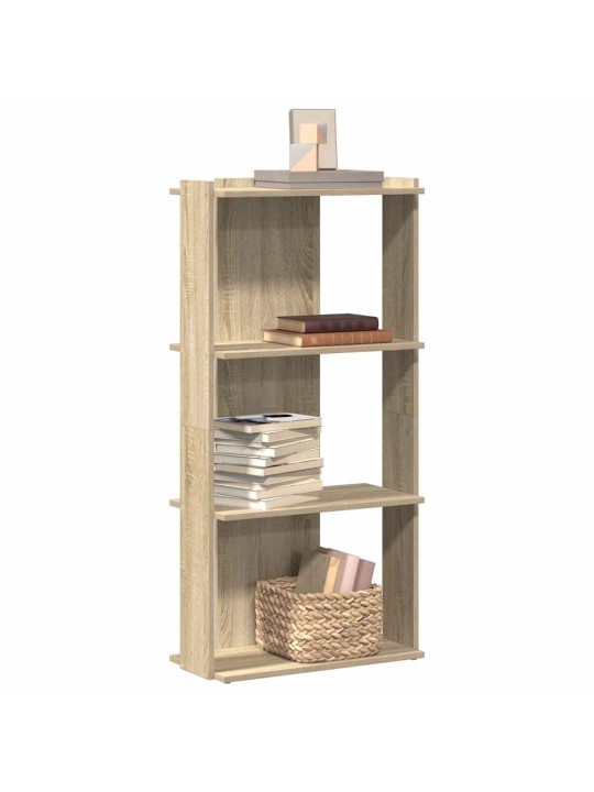 Knihovna se 3 policemi dub sonoma 60x30x120 cm kompozitní dřevo