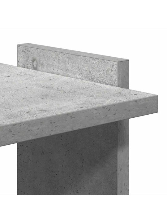 Knihovna se 3 policemi betonově šedá 60x30x120 cm kompozit
