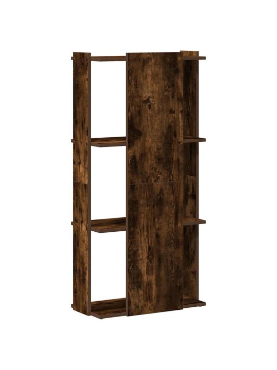 Knihovna se 3 policemi kouřový dub 60 x 30 x 120 cm kompozit
