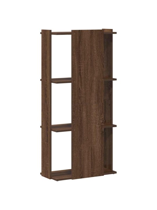 Knihovna se 3 policemi hnědý dub 60x30x120 cm kompozitní dřevo