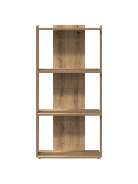 Knihovna se 3 policemi dub artisan 60x30x120 cm kompozit
