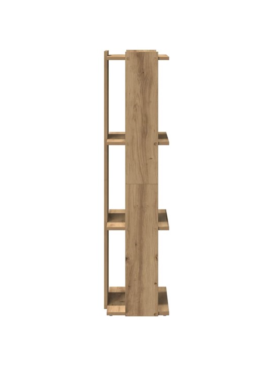 Knihovna se 3 policemi dub artisan 60x30x120 cm kompozit