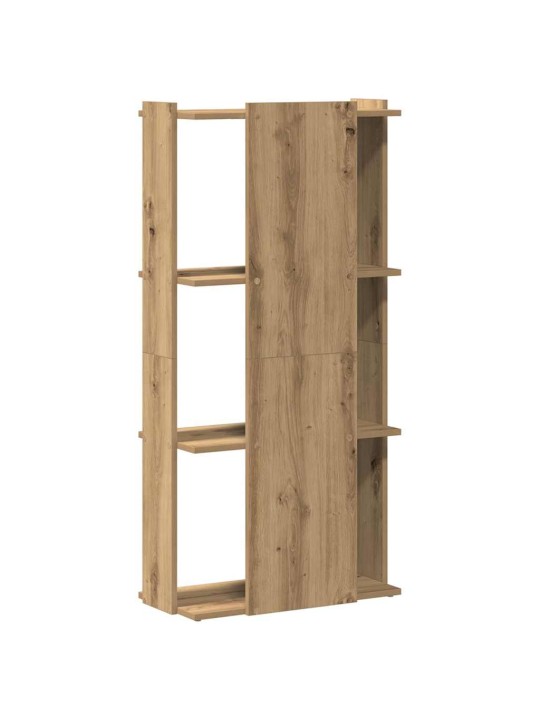 Knihovna se 3 policemi dub artisan 60x30x120 cm kompozit