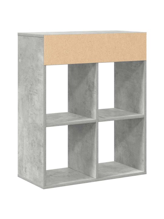 Knihovna betonově šedá 66x31x80 cm kompozitní dřevo