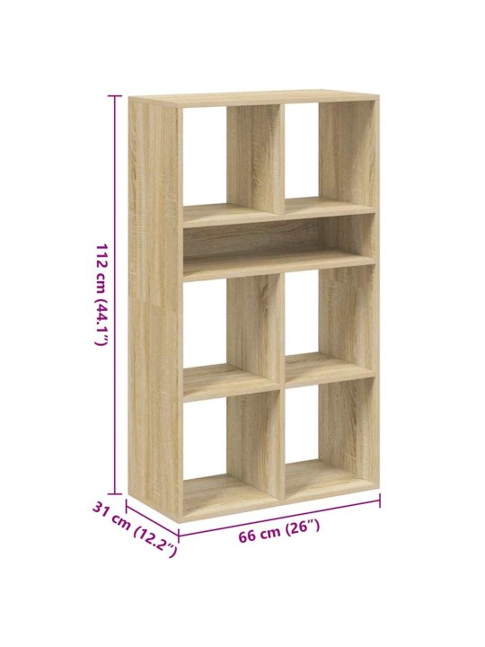 Knihovna dub sonoma 66x31x112 cm kompozitní dřevo