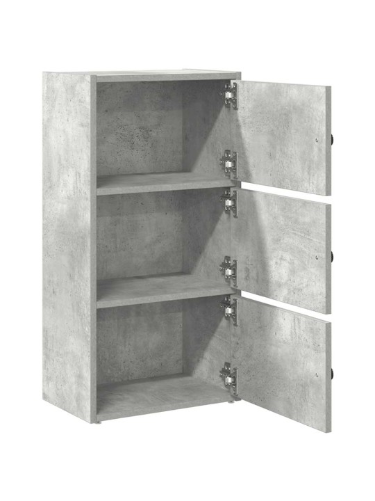 Knihovna betonově šedá 40x24x77 cm kompozitní dřevo