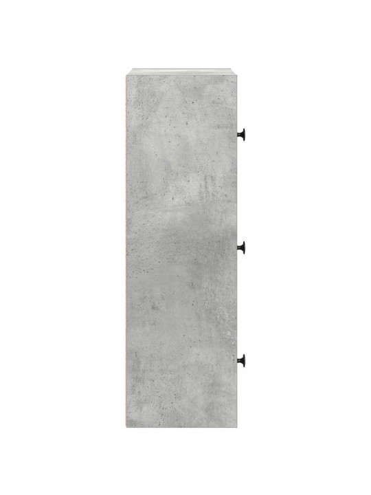 Knihovna betonově šedá 40x24x77 cm kompozitní dřevo