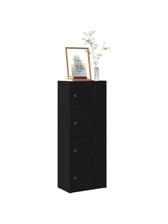 Knihovna černý dub 40x24x102 cm kompozitní dřevo