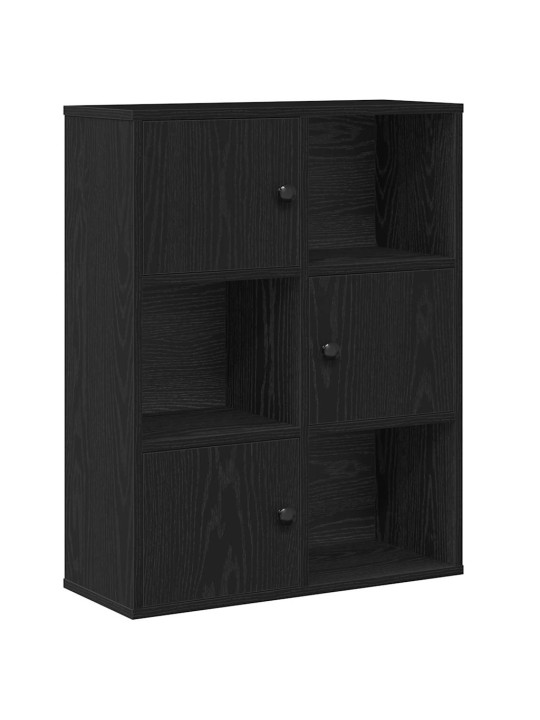 Knihovna černý dub 60x24x76,5 cm kompozitní dřevo