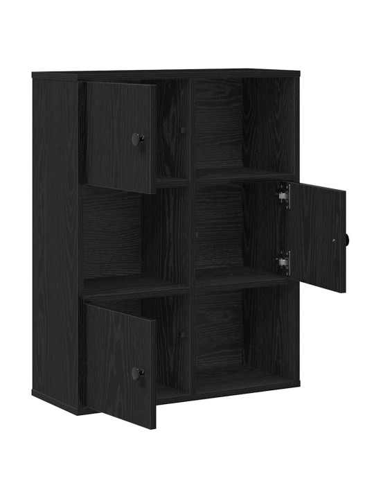 Knihovna černý dub 60x24x76,5 cm kompozitní dřevo