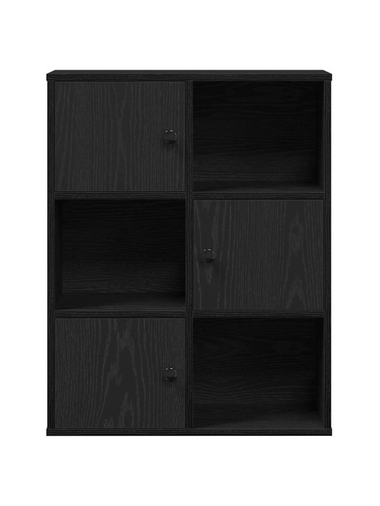 Knihovna černý dub 60x24x76,5 cm kompozitní dřevo