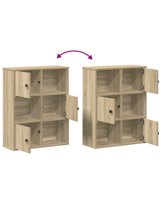 Knihovna dub sonoma 60x24x76,5 cm kompozitní dřevo