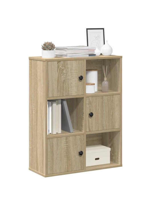 Knihovna dub sonoma 60x24x76,5 cm kompozitní dřevo