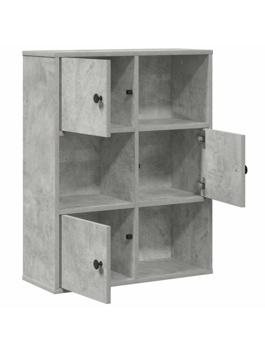 Knihovna betonově šedá 60x24x76,5 cm kompozitní dřevo