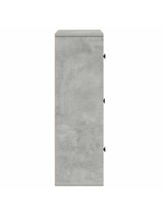 Knihovna betonově šedá 60x24x76,5 cm kompozitní dřevo