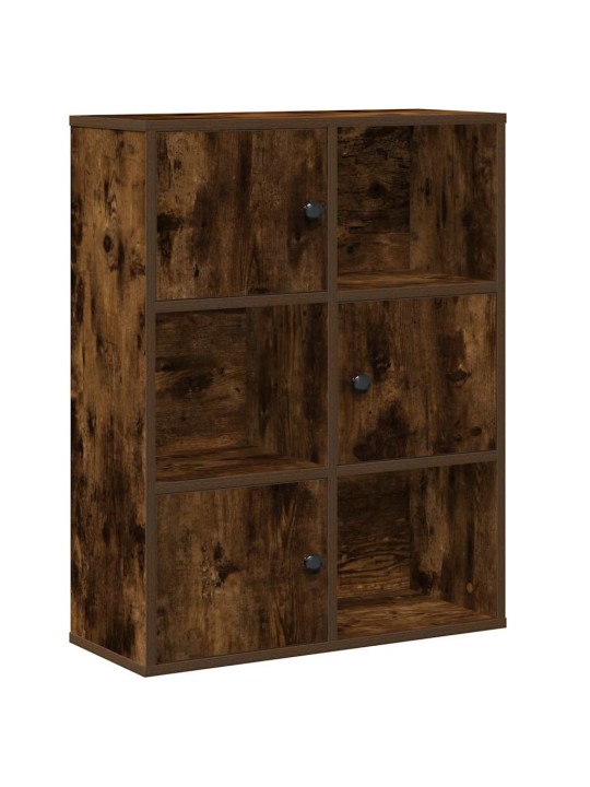 Knihovna kouřový dub 60x24x76,5 cm kompozitní dřevo
