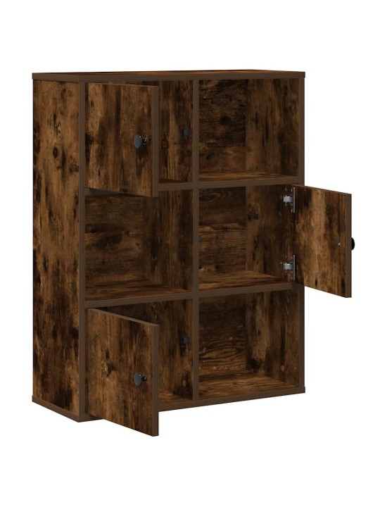 Knihovna kouřový dub 60x24x76,5 cm kompozitní dřevo