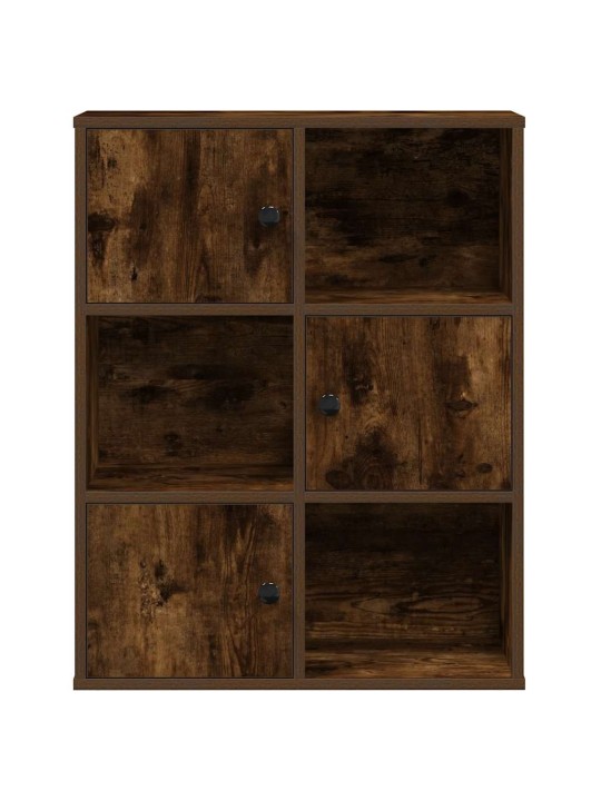 Knihovna kouřový dub 60x24x76,5 cm kompozitní dřevo
