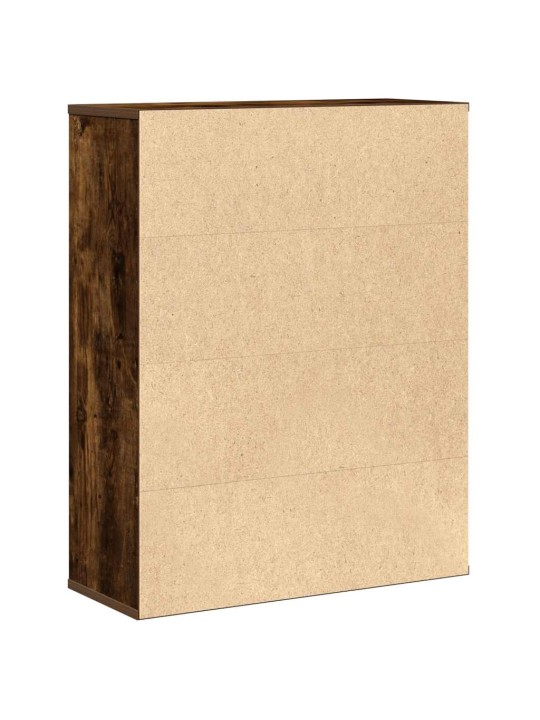 Knihovna kouřový dub 60x24x76,5 cm kompozitní dřevo