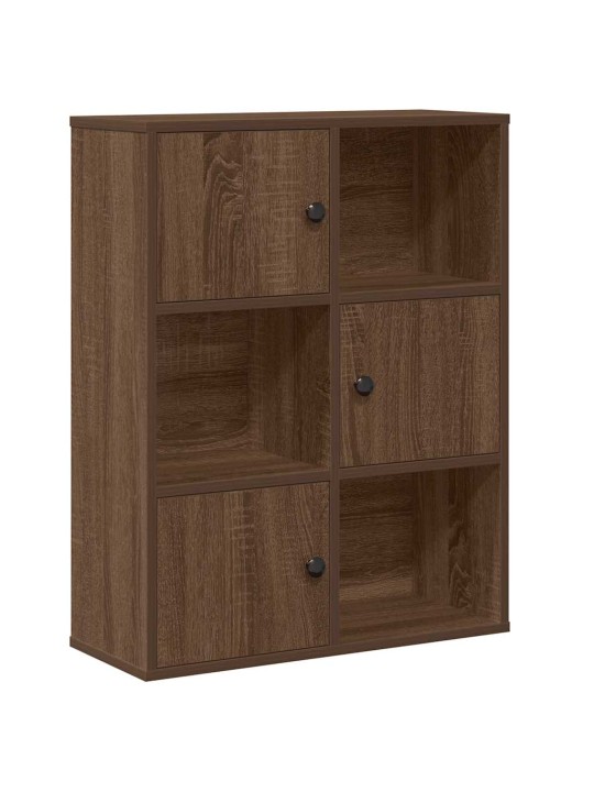 Knihovna hnědý dub 60x24x76,5 cm kompozitní dřevo