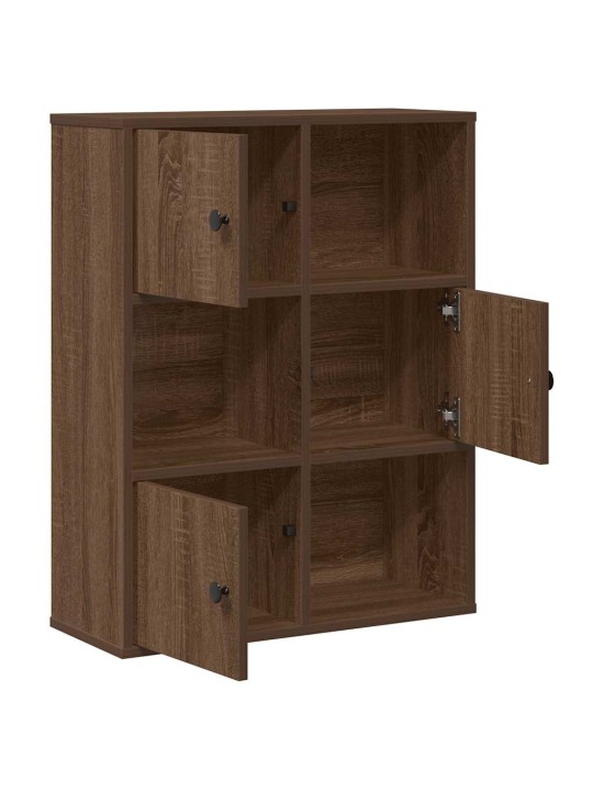 Knihovna hnědý dub 60x24x76,5 cm kompozitní dřevo