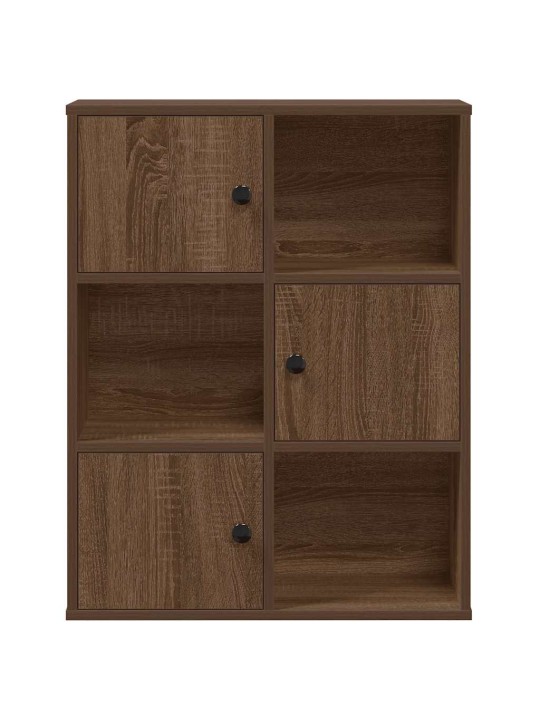 Knihovna hnědý dub 60x24x76,5 cm kompozitní dřevo