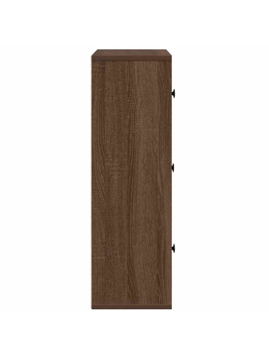 Knihovna hnědý dub 60x24x76,5 cm kompozitní dřevo