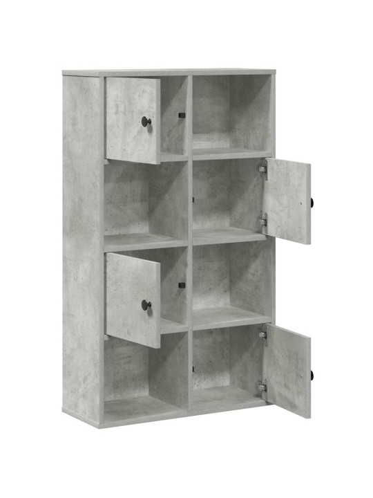 Knihovna betonově šedá 60x24x101,5 cm kompozitní dřevo