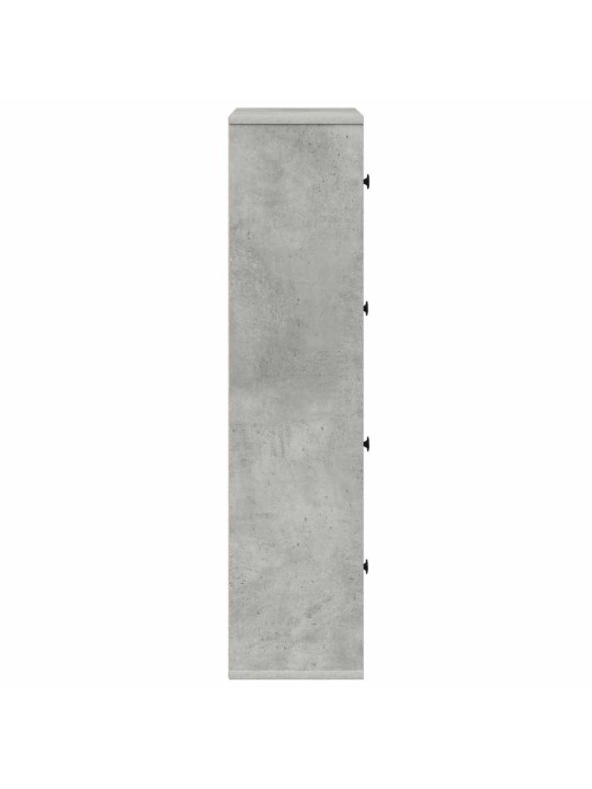 Knihovna betonově šedá 60x24x101,5 cm kompozitní dřevo