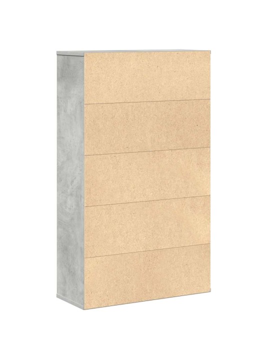 Knihovna betonově šedá 60x24x101,5 cm kompozitní dřevo