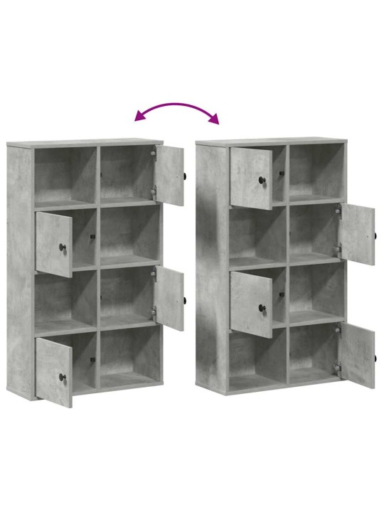 Knihovna betonově šedá 60x24x101,5 cm kompozitní dřevo