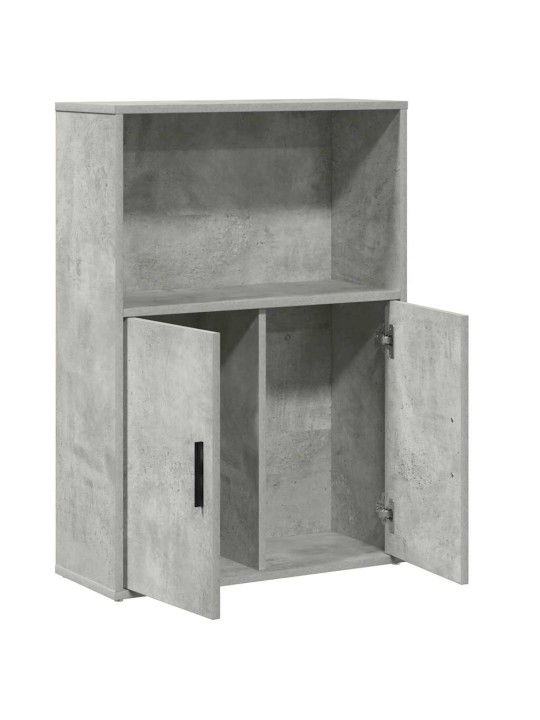 Knihovna betonově šedá 60x24x85 cm kompozitní dřevo