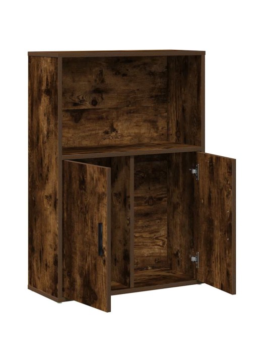 Knihovna kouřový dub 60x24x85 cm kompozitní dřevo