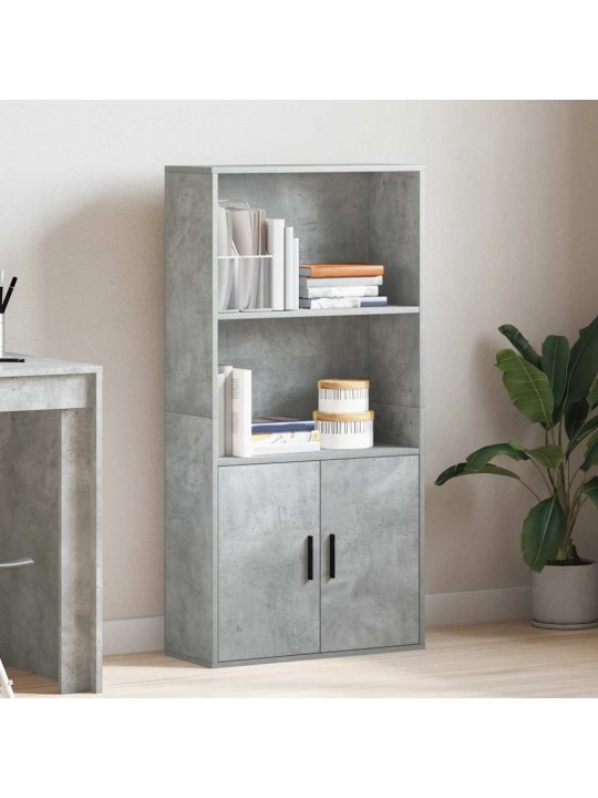 Knihovna betonově šedá 60x24x120 cm kompozitní dřevo