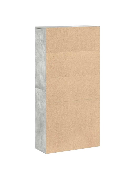 Knihovna betonově šedá 60x24x120 cm kompozitní dřevo