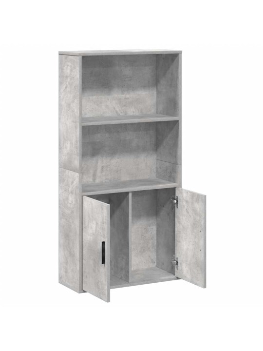 Knihovna betonově šedá 60x24x120 cm kompozitní dřevo